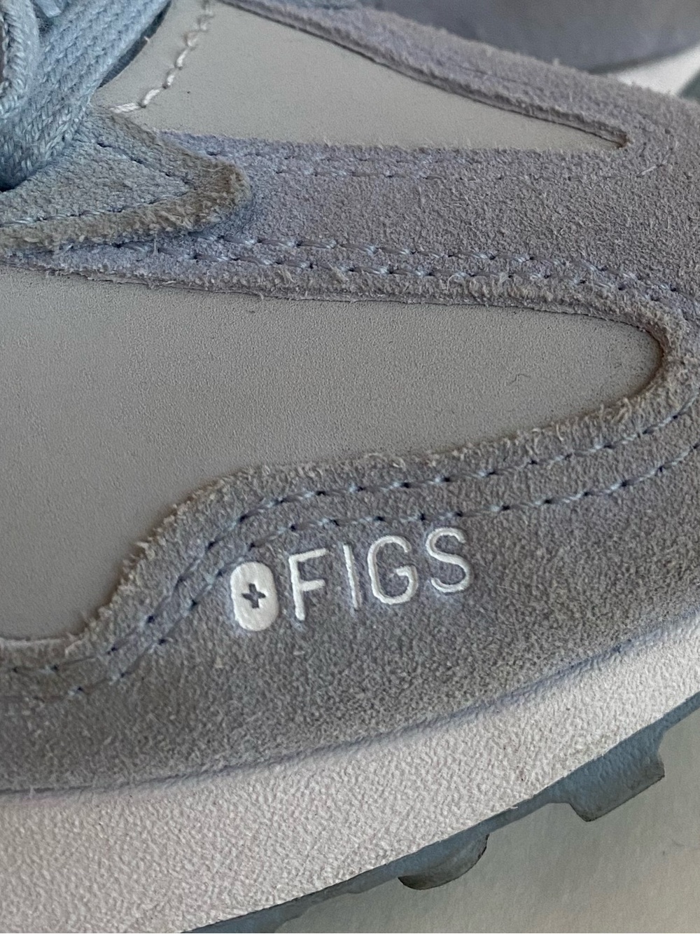 New Balance 327 Figs Blue & White Trail Sneakers - Picture 3 of 8